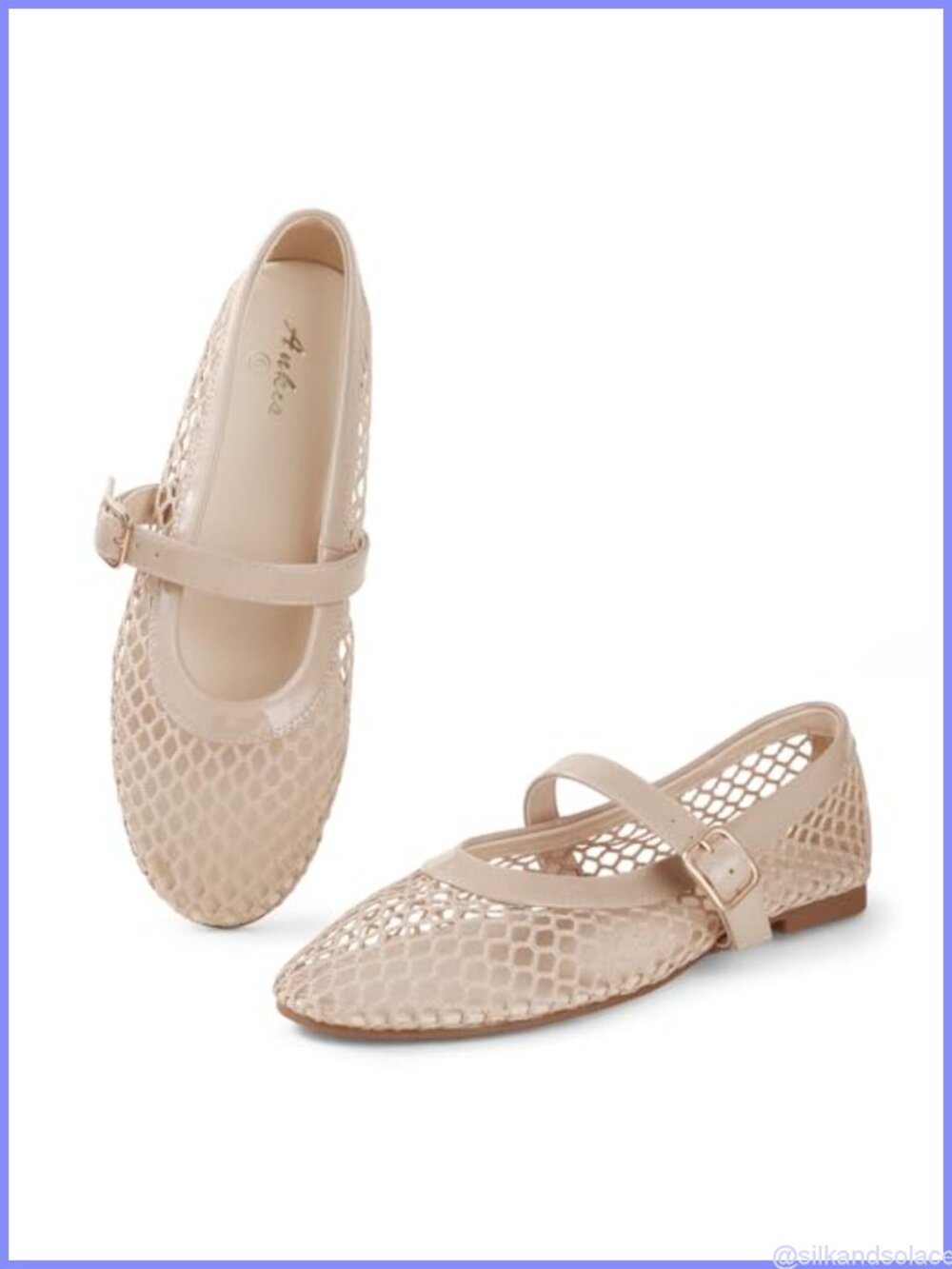 Mary Jane Ballet Flats Mesh Jelly Fishnet Sandals Casual Comfort Shoes